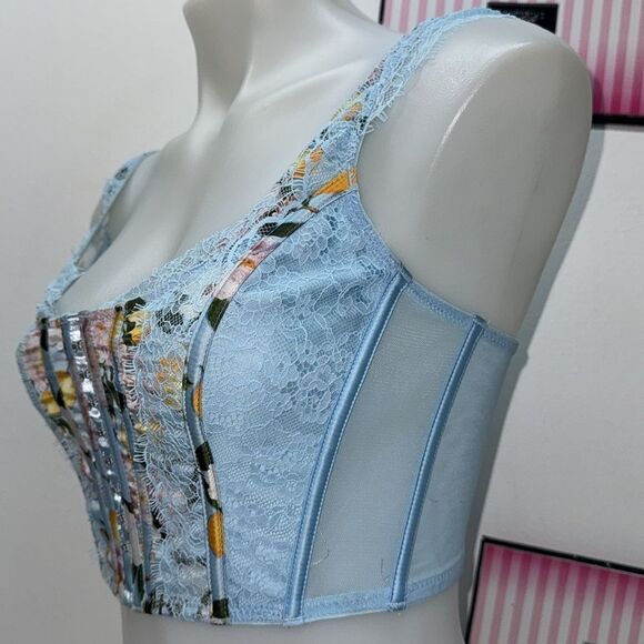 🍋Victoria's Secret lemon Bra Corset Set S-DD//Large v string New - Picture 6 of 10